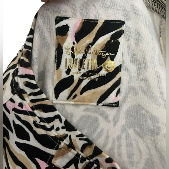 Lilly Pulitzer Luxletic Blythe Pullover UPF 50+ Onyx Can You Zee Me Small - Picture 4 of 5